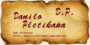 Danilo Pletikapa vizit kartica